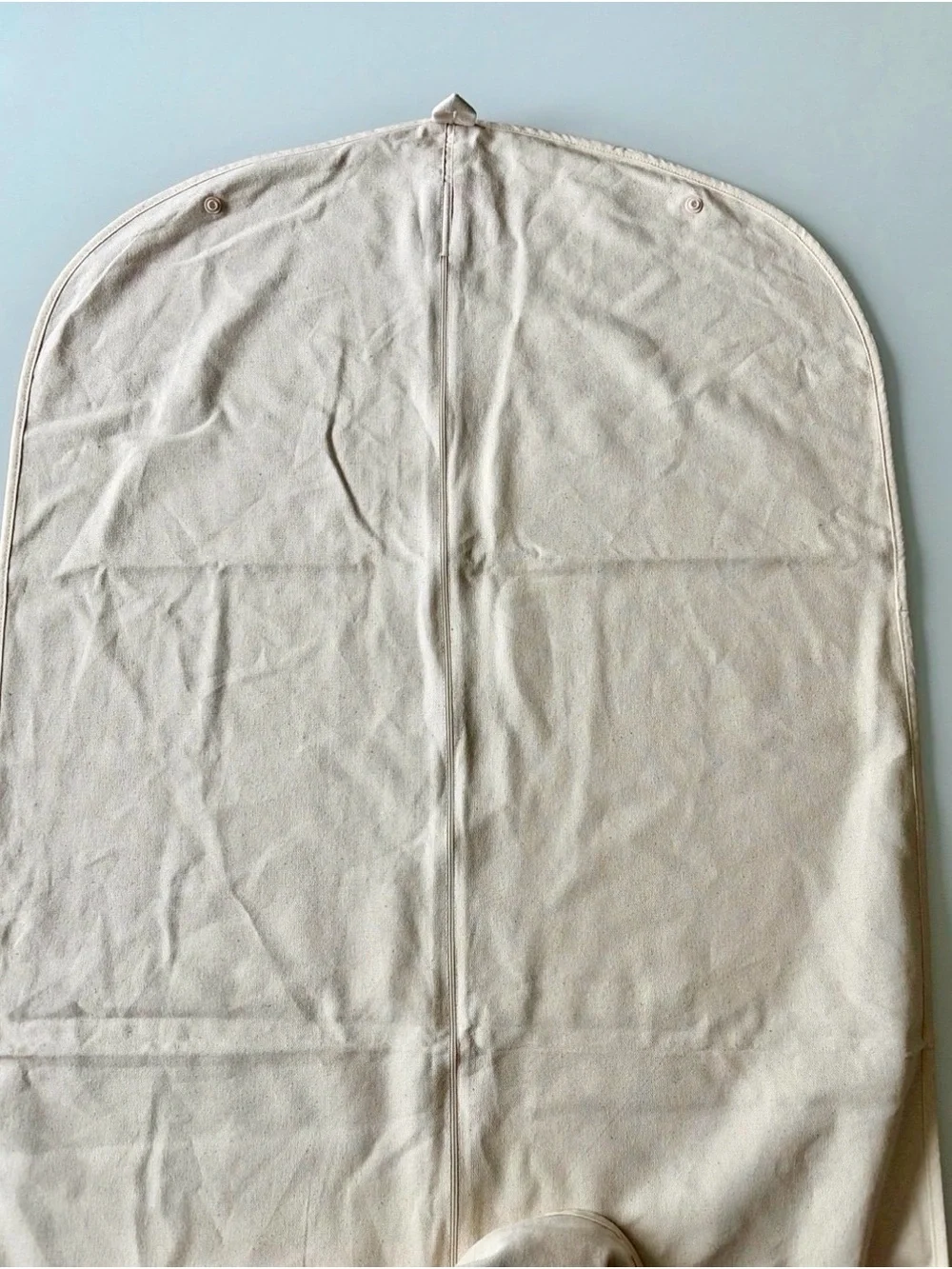 Cult Gaia Canvas Garment Cover in Beige with Red Logo 50”x 24”